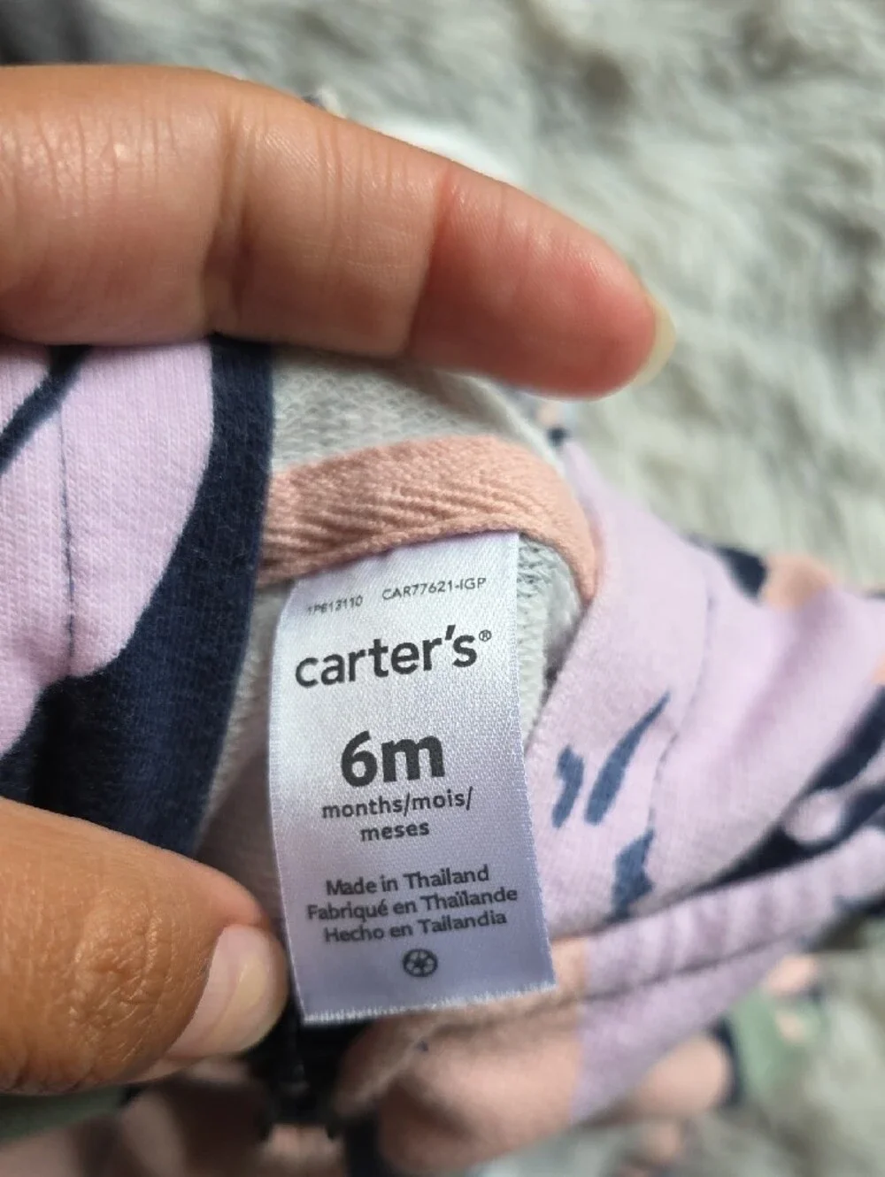 Carter's Floral Navy-Pink & Mustard Hooded Jumpsuit Set